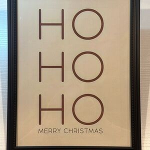 ho ho ho merry christmas bauhaus winter holidays framed art print 8x10"
